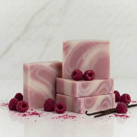 Raspberry & Vanilla Ripple Soap